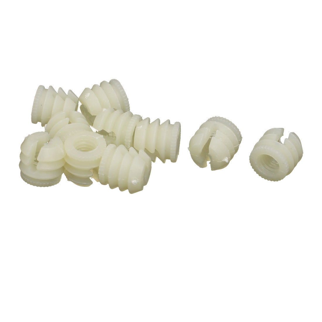 Harfington M5 Inner Diameter 10mm Length Plastic Furniture Embedded Expansion Bolt 10pcs