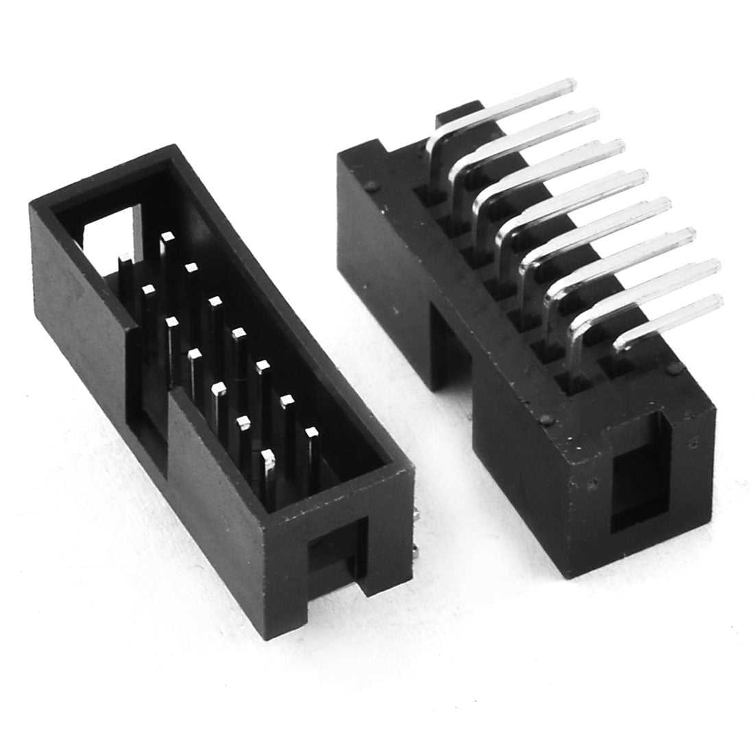 Harfington 15 Pcs 14-Pin Double Row 90 Degree Angle IDC Box Header Connector Pitch 2.54mm