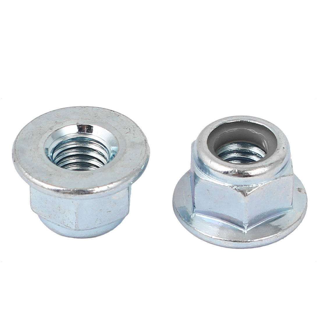 Harfington M8 Metric Carbon Steel Hex Flange  Lock Nut 20pcs