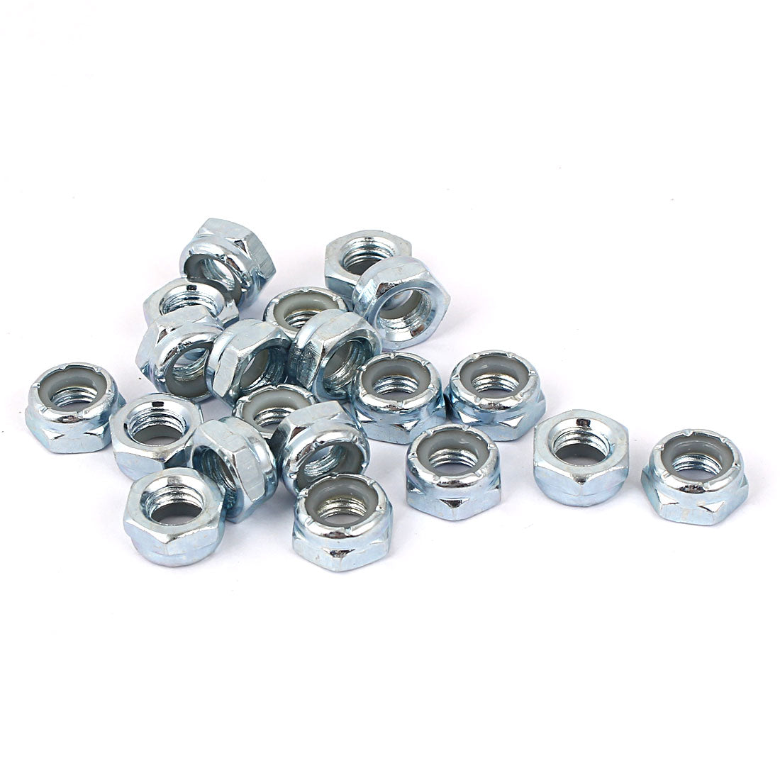 Harfington 5/16"-24 Zinc Plated Self-Locking Nylon Insert Hex Lock Nut 20pcs
