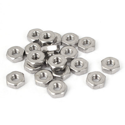 Harfington 8#-32 304 Stainless Steel Hex Nut Fastener 20pcs for Screw Bolt