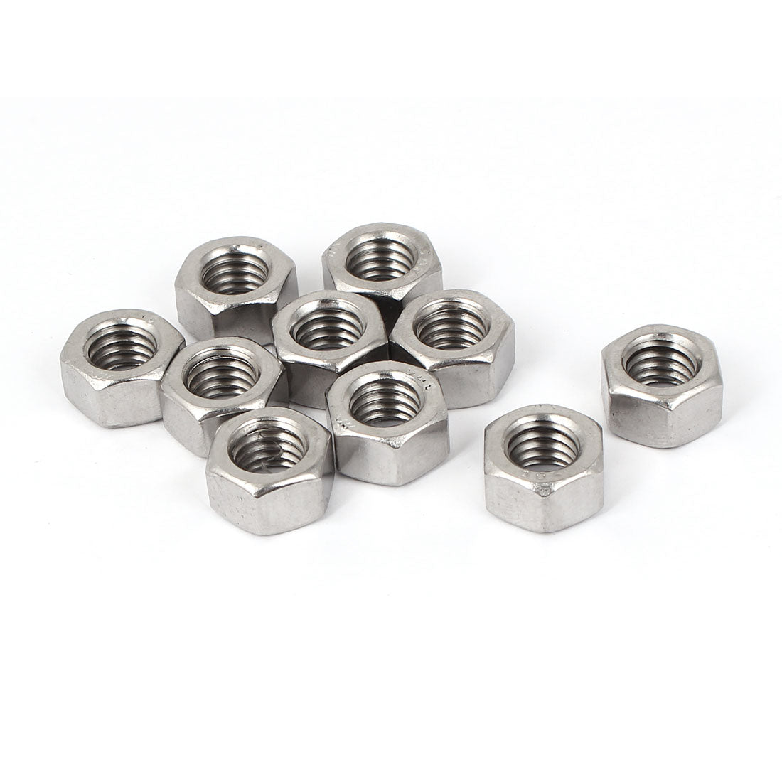 Harfington Hex Nuts, 3/8-16 UNC 304 Stainless Steel Thread Hexagon Nut 10pcs