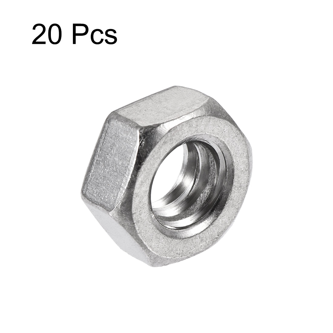 Harfington 3/16"-24 Hex Nuts 304 Stainless Steel Fastener 20pcs for Screw Bolt