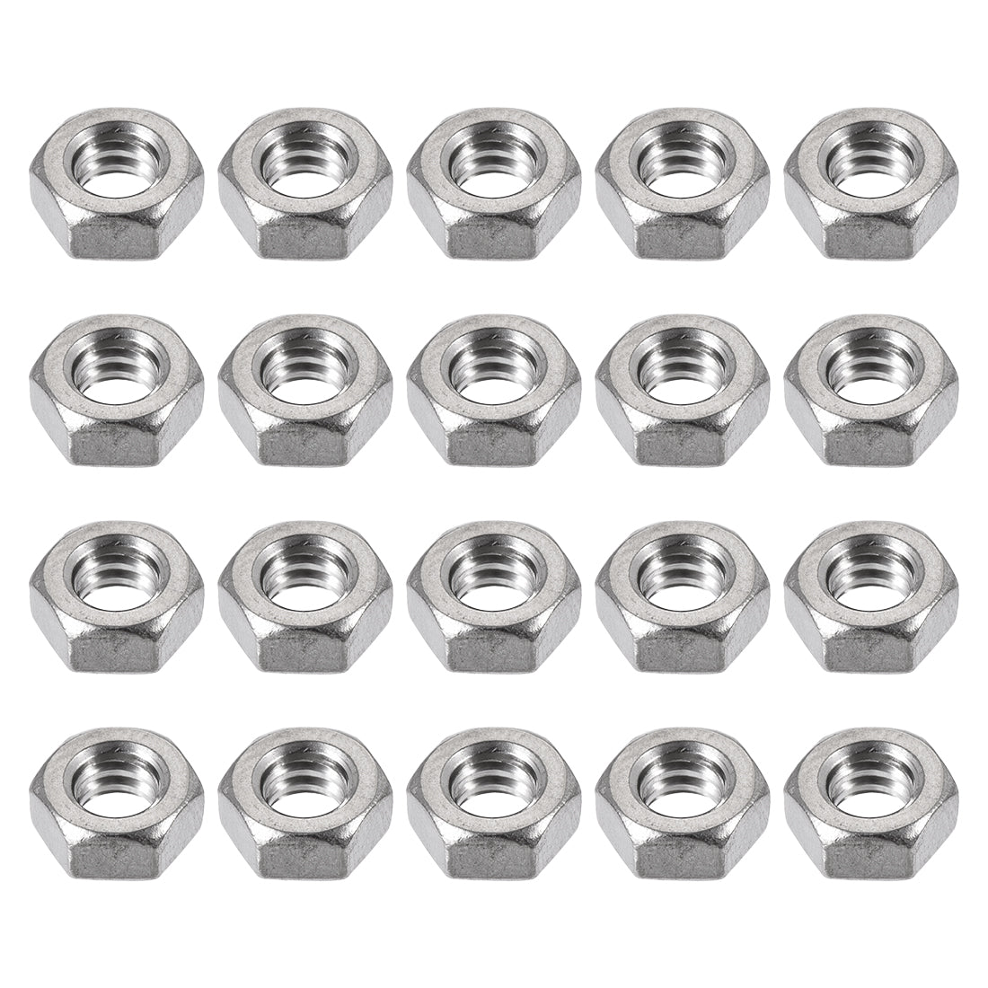 Harfington 3/16"-24 Hex Nuts 304 Stainless Steel Fastener 20pcs for Screw Bolt