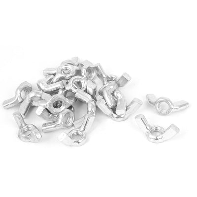 Harfington 1/4"-20 Thread Butterfly Shape Carbon Steel Wingnut Wing Nuts 20pcs