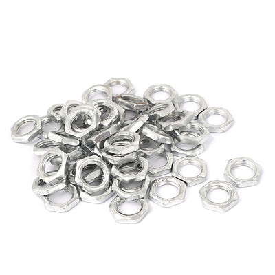 Harfington M10x1x3mm Zinc Plated Hex Nuts Fastener 50pcs for Screws Bolts