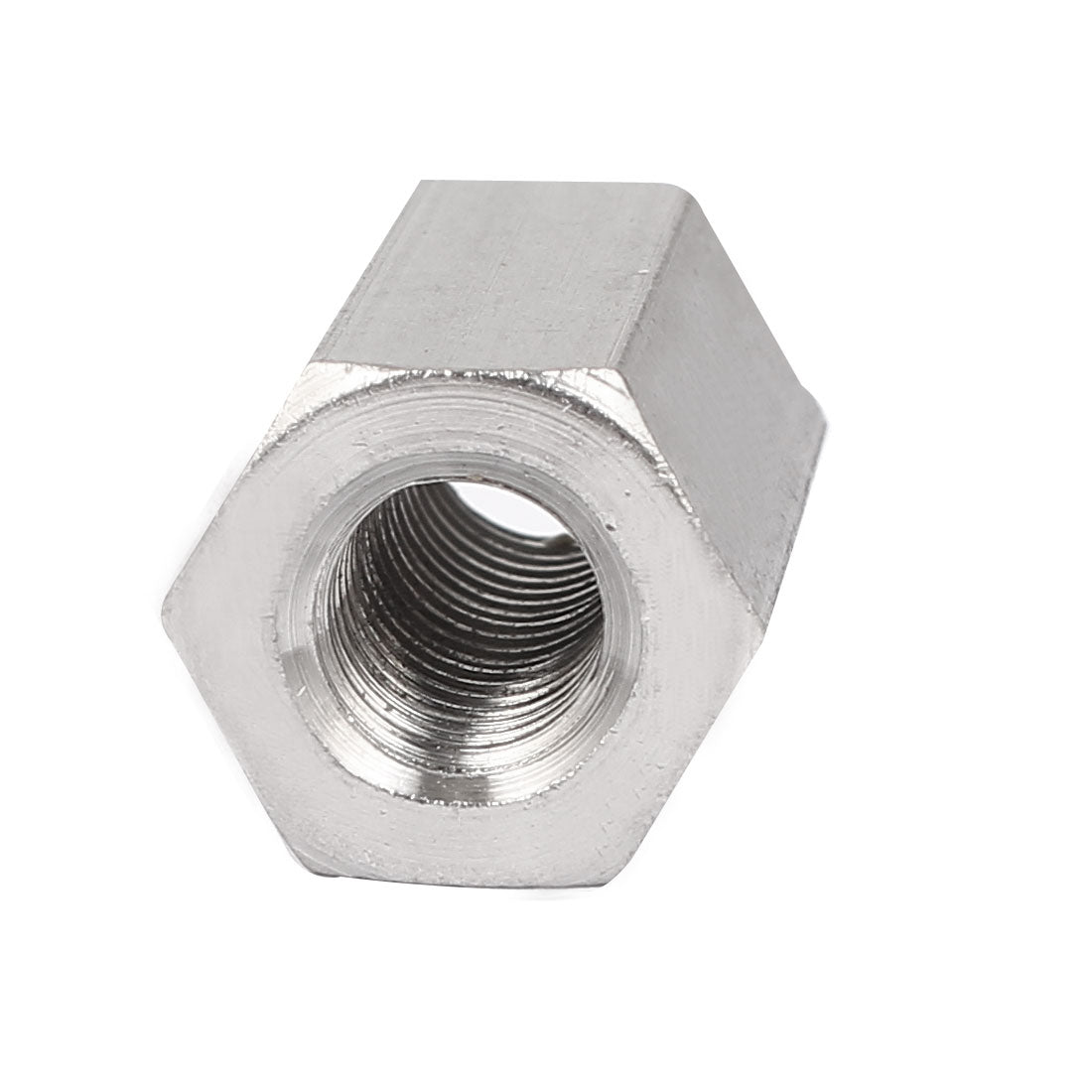 Harfington M10x30mm Stainless Steel Threaded Bar Rod Studding Hex Connector Deep Nut 4pcs