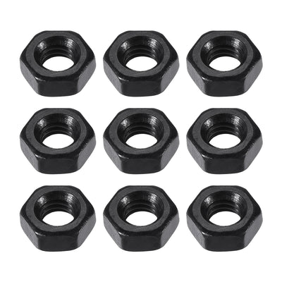 Harfington M4 Carbon Steel Grade 8 Hexagon Hex Nut Black 100pcs