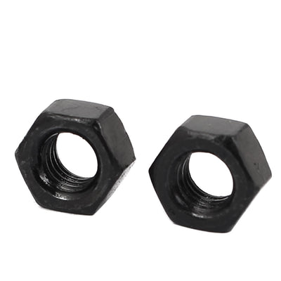 Harfington M5 Carbon Steel Grade 8 Hexagon Hex Nut Black 50pcs