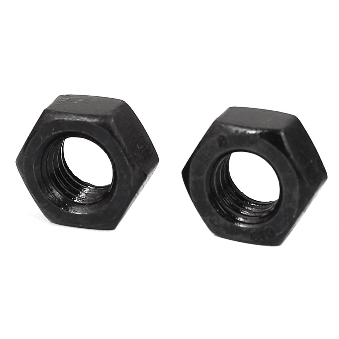 Harfington M8 Carbon Steel Grade 8 Hexagon Hex Nut Black 50pcs