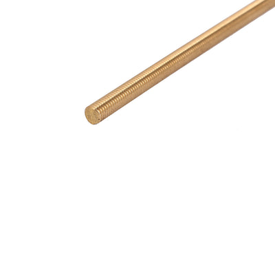 Harfington M5 x 500mm Male Threaded 0.8mm Pitch Full Thread Brass Rod Bars Hardware 2 Pcs