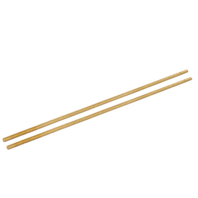 Harfington M8 x 500mm Male Threaded 1.25mm Pitch Full Thread Brass Rod Bar Fastener 2 Pcs