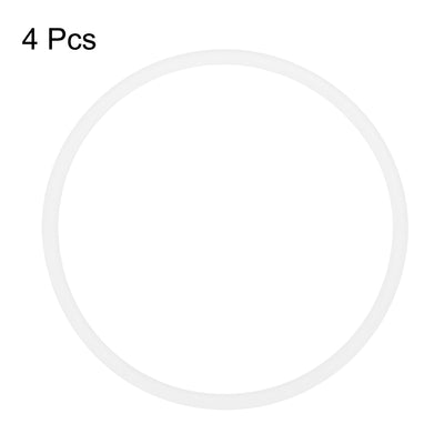 Harfington 41mm x 45mm x 2mm Silicone Oil Gas Seal   Gasket Sealing Rings 4 Pcs