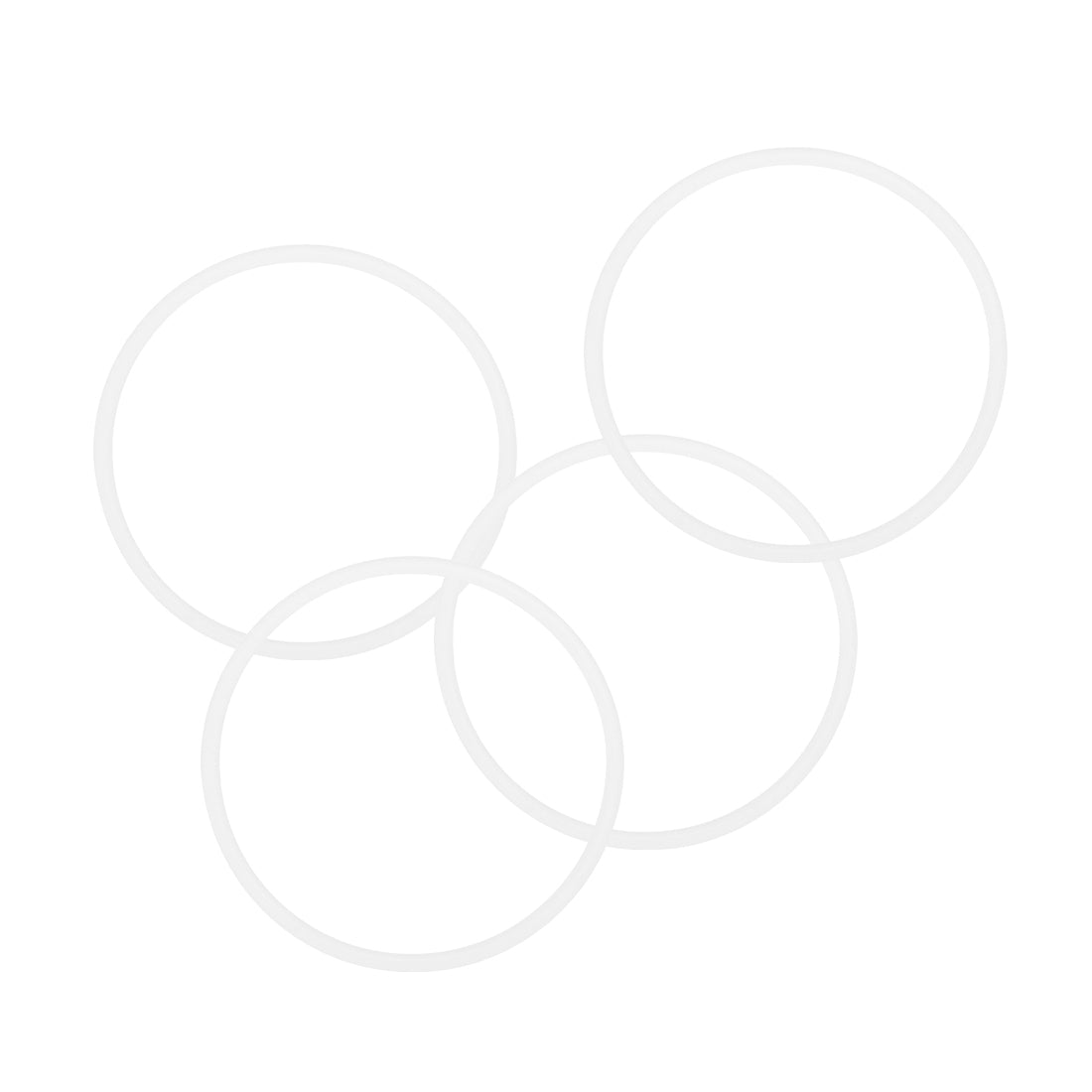 Harfington 41mm x 45mm x 2mm Silicone Oil Gas Seal   Gasket Sealing Rings 4 Pcs