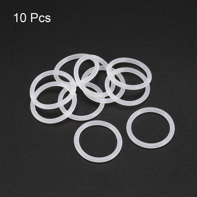 Harfington 16mm x 20mm x 2mm Silicone Oil Gas Seal   Gasket Sealing Rings 10 Pcs