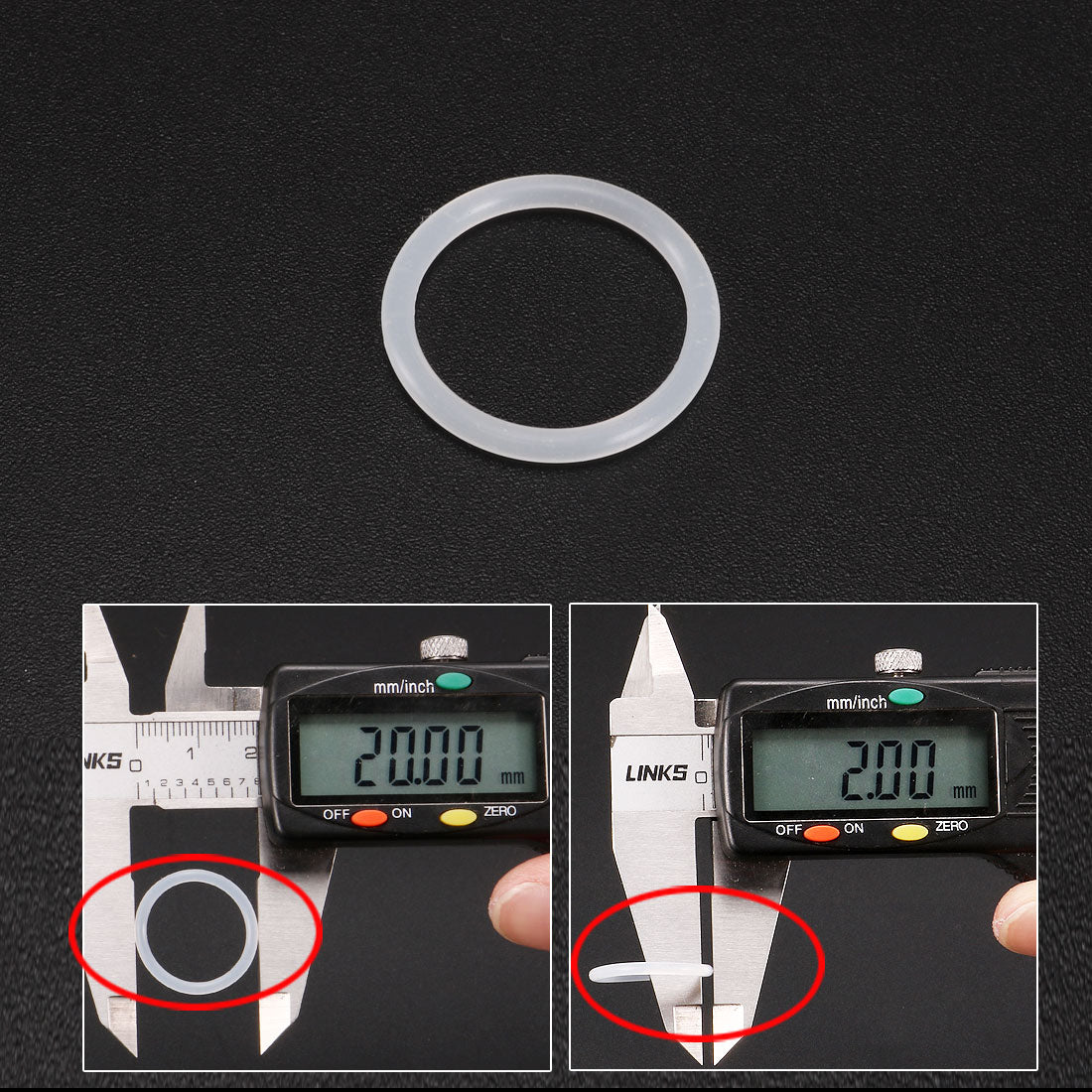 Harfington 16mm x 20mm x 2mm Silicone Oil Gas Seal   Gasket Sealing Rings 10 Pcs