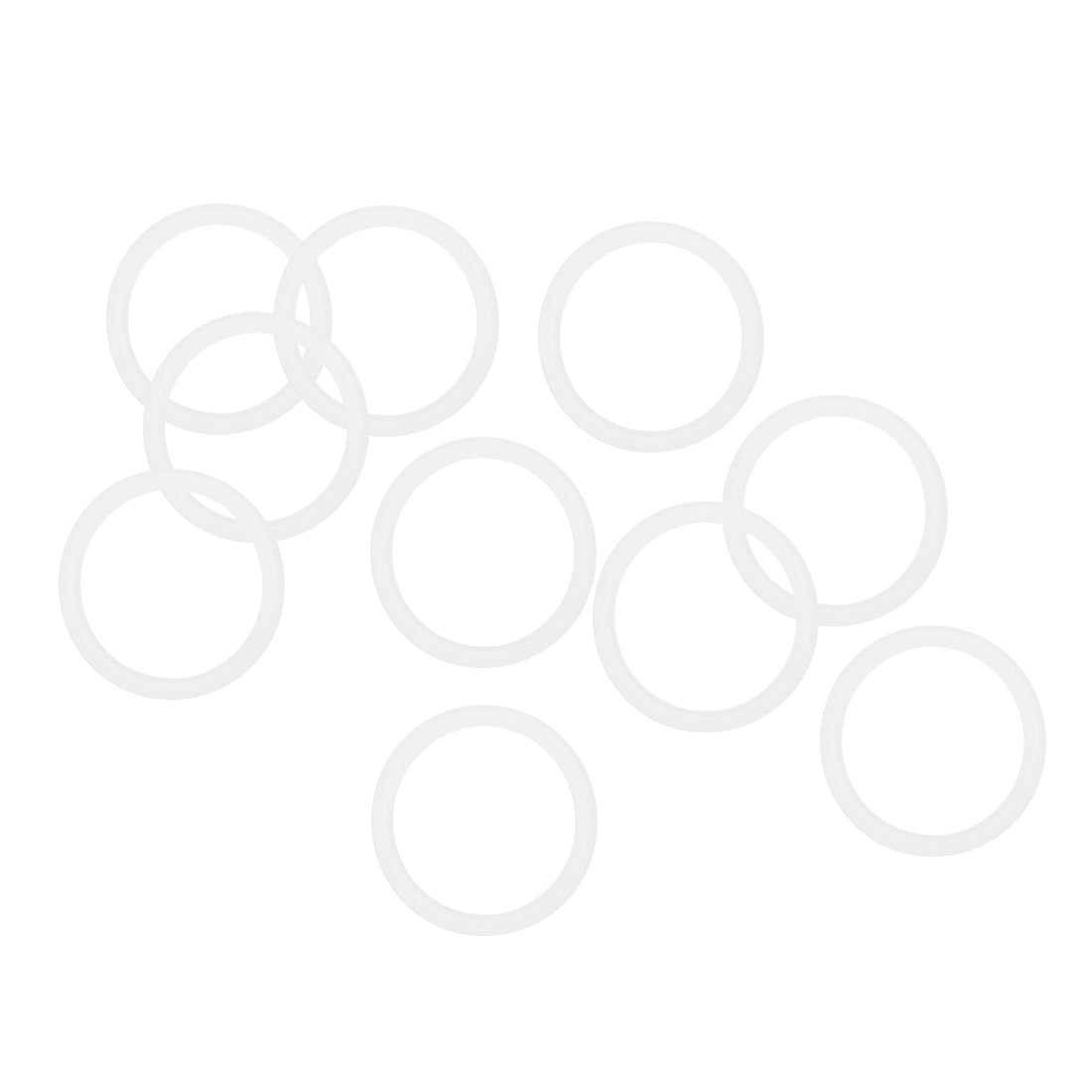 Harfington 16mm x 20mm x 2mm Silicone Oil Gas Seal   Gasket Sealing Rings 10 Pcs