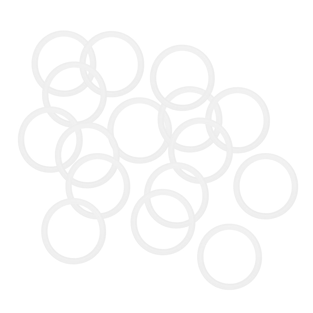 Harfington 16mm x 20mm x 2mm Oil Gas Seal   Gasket Sealing Rings Clear White 16 Pcs