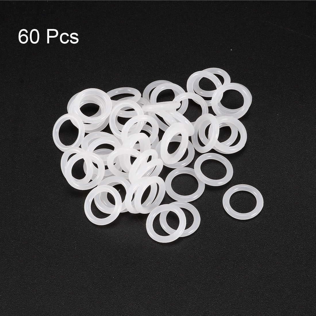 Harfington 8mm x 12mm x 2mm Oil Gas Seal   Gasket Silicone Sealing O Rings 60 Pcs