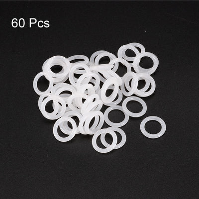 Harfington 8mm x 12mm x 2mm Oil Gas Seal   Gasket Silicone Sealing O Rings 60 Pcs