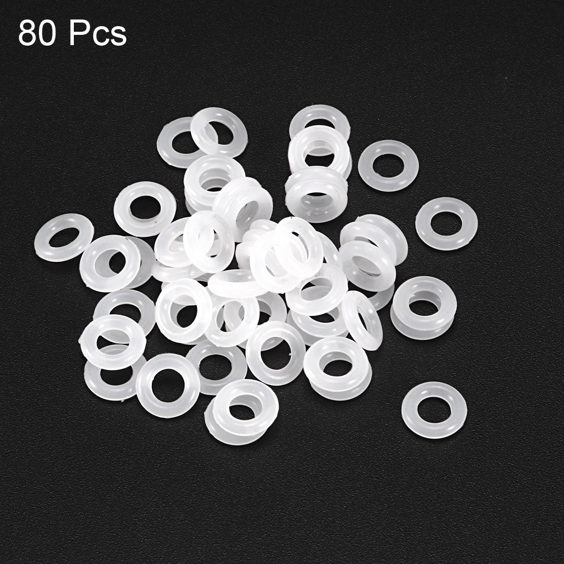 Harfington Pneumatic Pump Fittings Gasket Silicone Sealing O Rings 4mm x 8mm x 2mm 80 Pcs