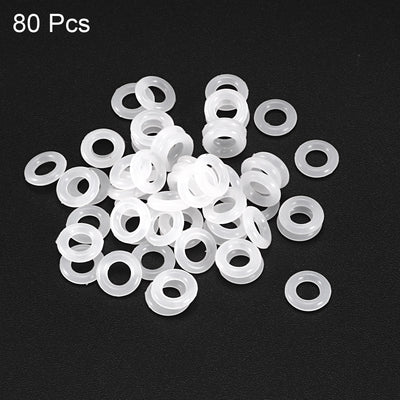 Harfington Pneumatic Pump Fittings Gasket Silicone Sealing O Rings 4mm x 8mm x 2mm 80 Pcs