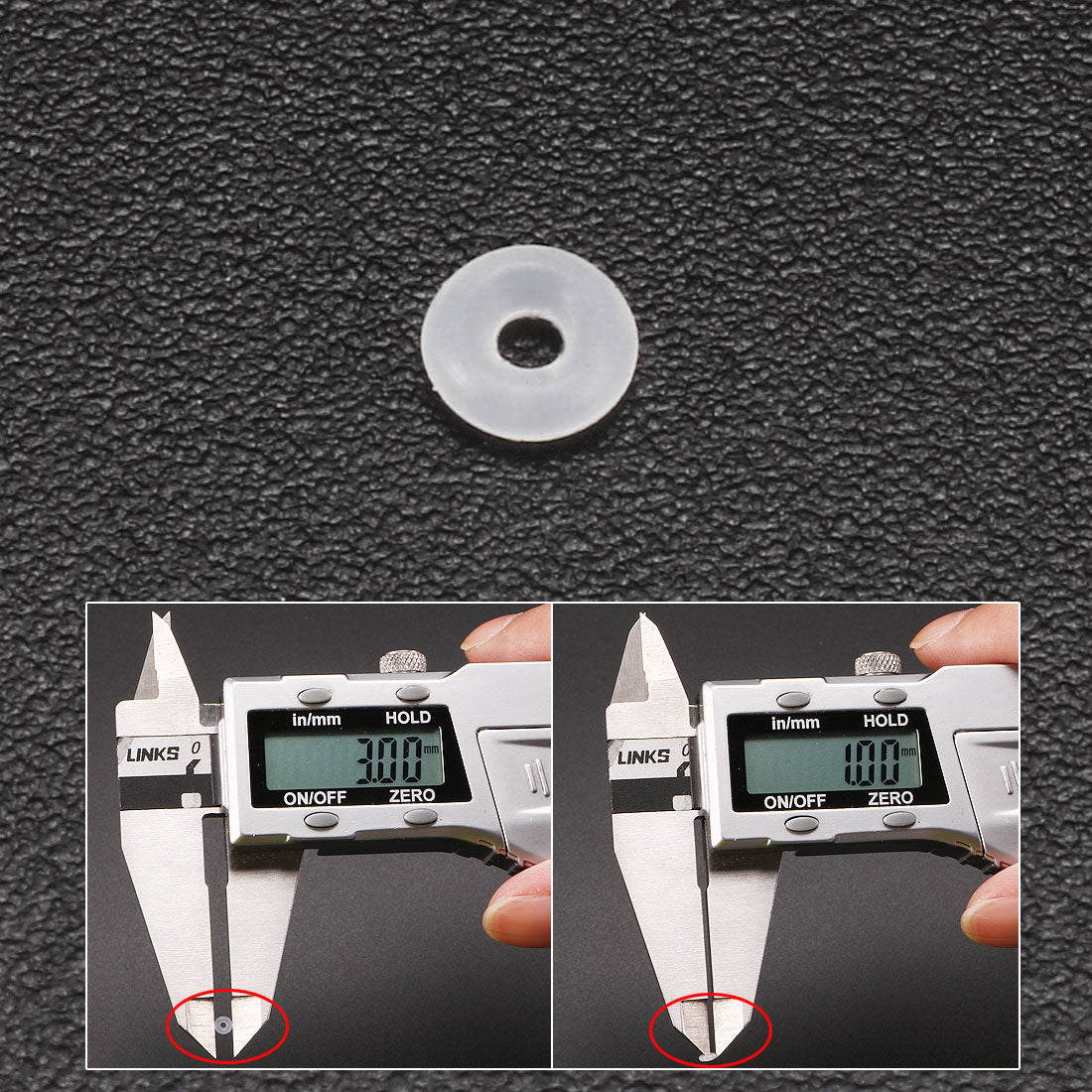 Harfington Valve  Bearing Pneumatic Pump Gasket Silicone Sealing Rings 3mm x 1mm 200 Pcs