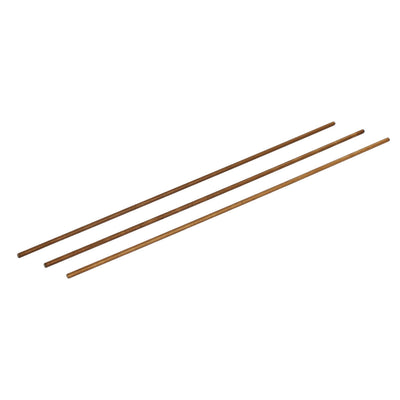 Harfington M3 Male Threaded 0.5mm Pitch All Thread Brass Rod Bar Gold Tone 250mm Long 3 Pcs