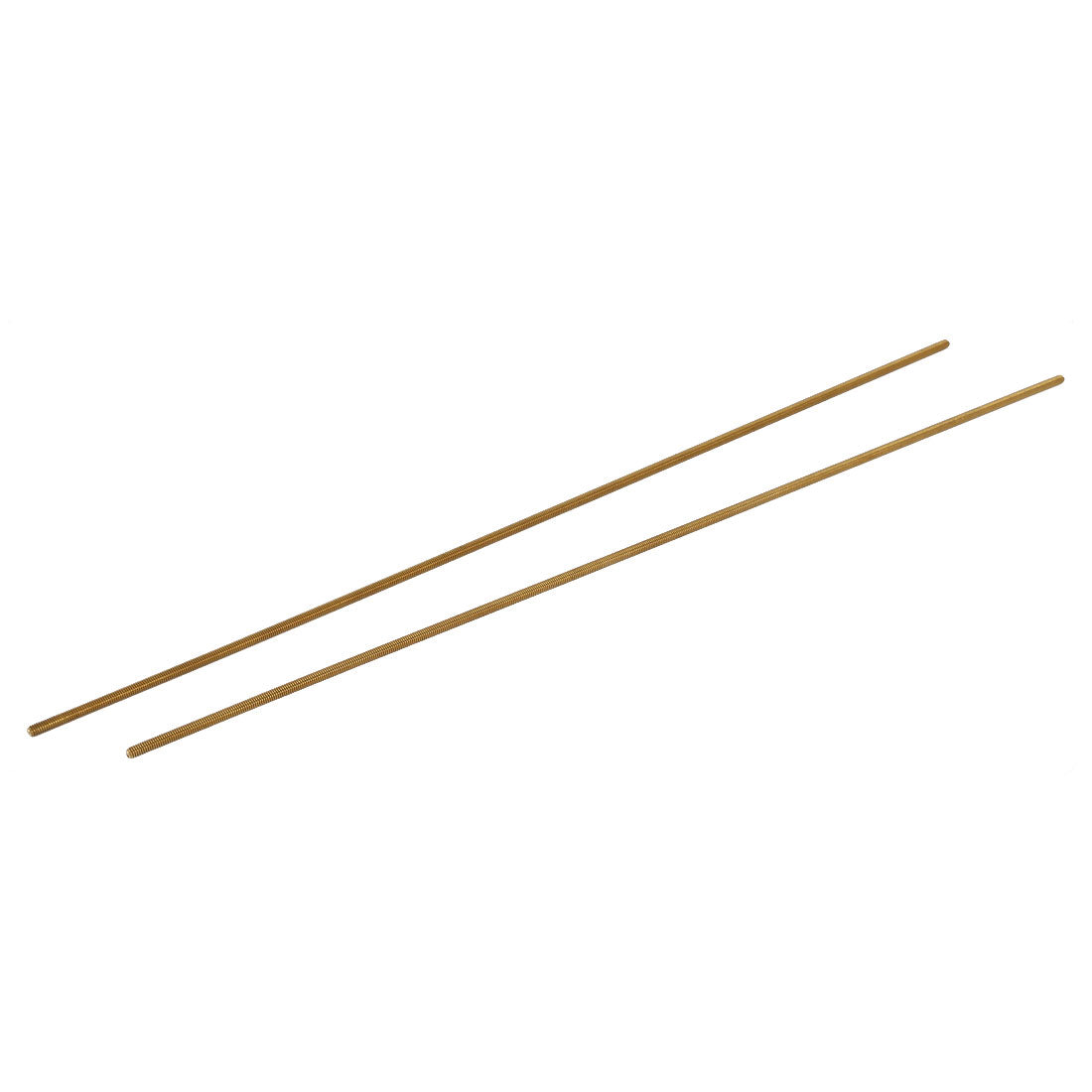 Harfington M2.5 x 250mm Male Threaded 0.45mm Pitch All Thread Brass Rod Bar Studs 2 Pcs