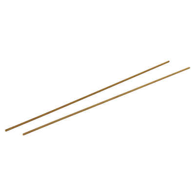 Harfington M2.5 x 250mm Male Threaded 0.45mm Pitch All Thread Brass Rod Bar Studs 2 Pcs