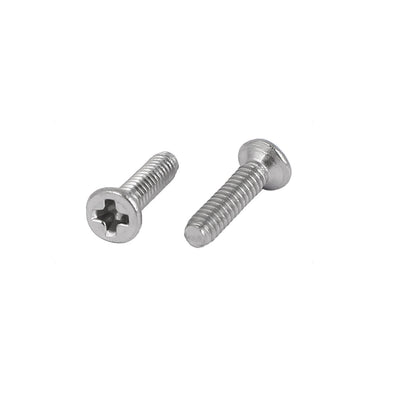 Harfington M2 x 8mm Fully Thread 316 Stainless Steel Phillips Drive Flat Head Screws 75 Pcs