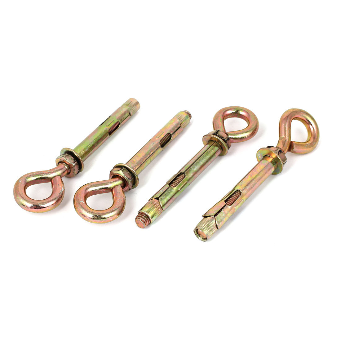 Harfington Wall Concrete Brick Expansion Screws Closed Hook Bolts 12mm Dia Sleeve 4 Pcs