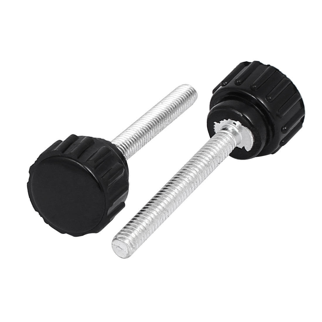 Harfington M4 x 30mm Plastic Round Head Clamping Handles Screw Knobs Handgrips Black 8pcs