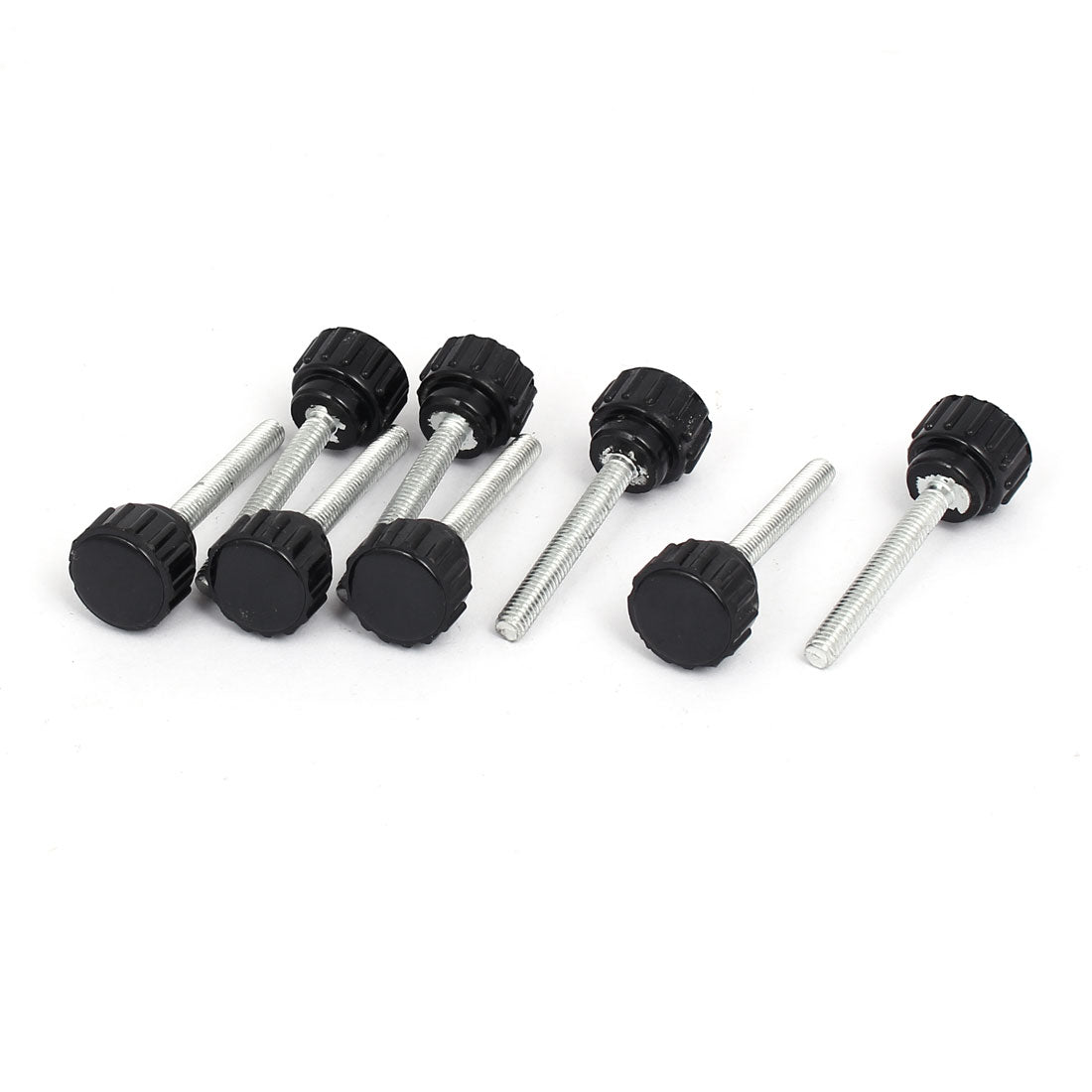 Harfington M4 x 30mm Plastic Round Head Clamping Handles Screw Knobs Handgrips Black 8pcs