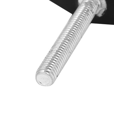 Harfington M6 x 40mm Plastic T Shape Screw Bolts Clamping Knobs Grips Black 4pcs