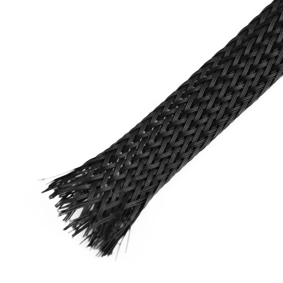 Harfington 13Ft 8mm Wide Nylon Mesh Rigging Conduit Flex  Expandable Sleeving Black