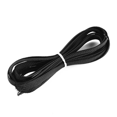 Harfington 13Ft 8mm Wide Nylon Mesh Rigging Conduit Flex  Expandable Sleeving Black
