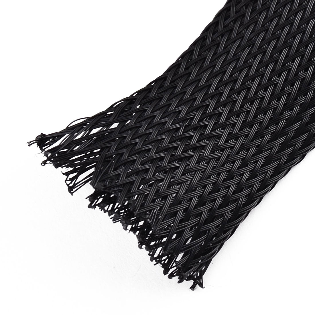 Harfington 15M 12mm Wide Nylon Mesh Rigging Conduit Flex  Expandable Sleeving Black