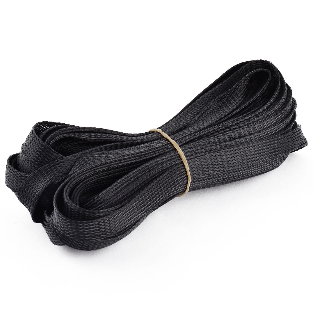 Harfington 15M 12mm Wide Nylon Mesh Rigging Conduit Flex  Expandable Sleeving Black
