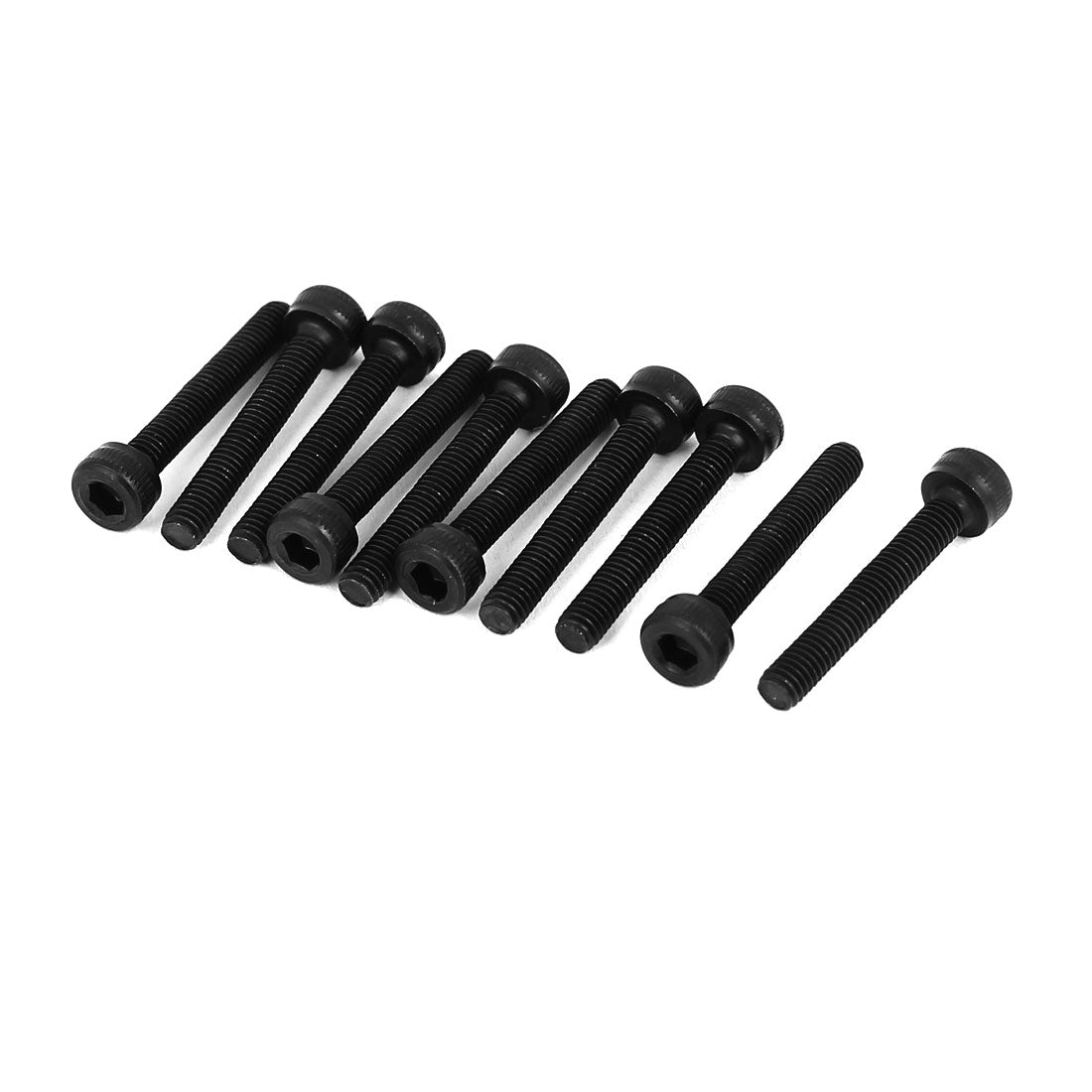 Harfington M3 x 20mm 12.9 Alloy Steel Hex Hexagon Socket Head Cap Screws Black 10pcs