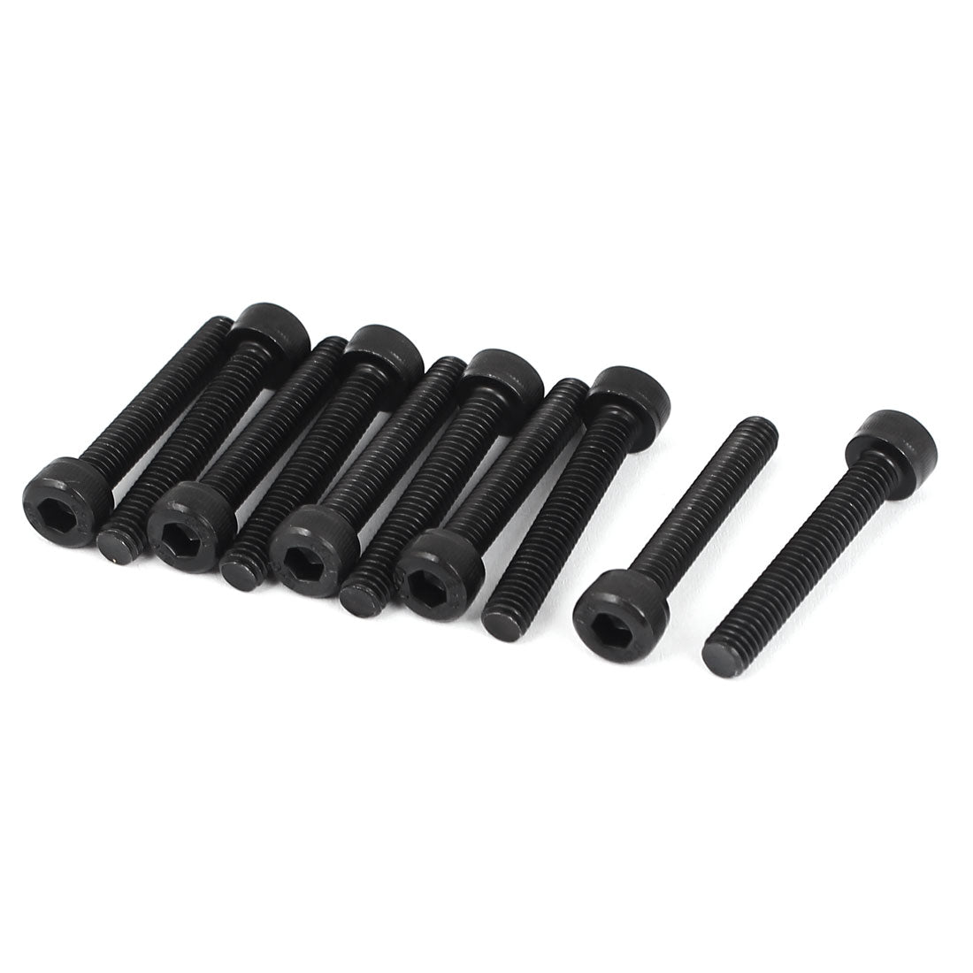 Harfington M4 Alloy Steel Hex Drive Fully Threaded Socket Cap Screws Bolts 10PCS