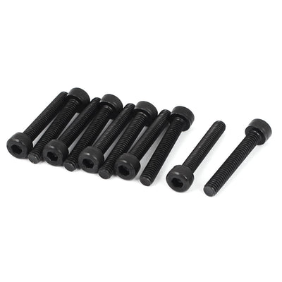 Harfington M4 Alloy Steel Hex Drive Fully Threaded Socket Cap Screws Bolts 10PCS