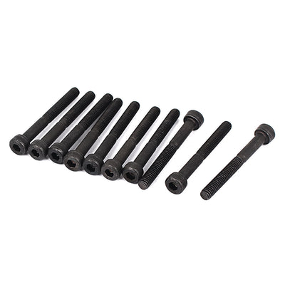 Harfington M4 x 35mm Hexagon Socket Cap Screws Alloy Steel Metric Thread Hex Head Bolts 10 Pcs