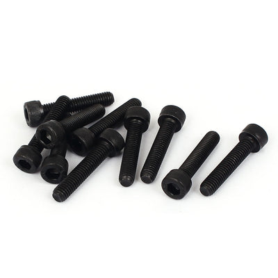 Harfington M5x25mm 12.9 Alloy Steel Bolts 4mm Hex Key Socket Head Cap Screws 10 Pcs