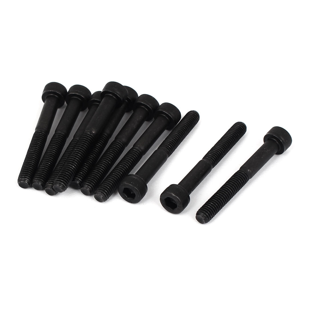 Harfington M5x40mm Metric Thread Alloy Steel Socket Cap Head Screws Bolts DIN 912 10 Pcs