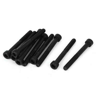 Harfington M5 x 45mm Alloy Steel Hexagon Bolts Socket Head Cap Screws Black 10PCS