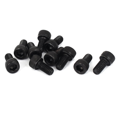Harfington 10 Pcs M6 x 12mm Alloy Steel Hex Socket Key Cap Head Bolts Fasteners