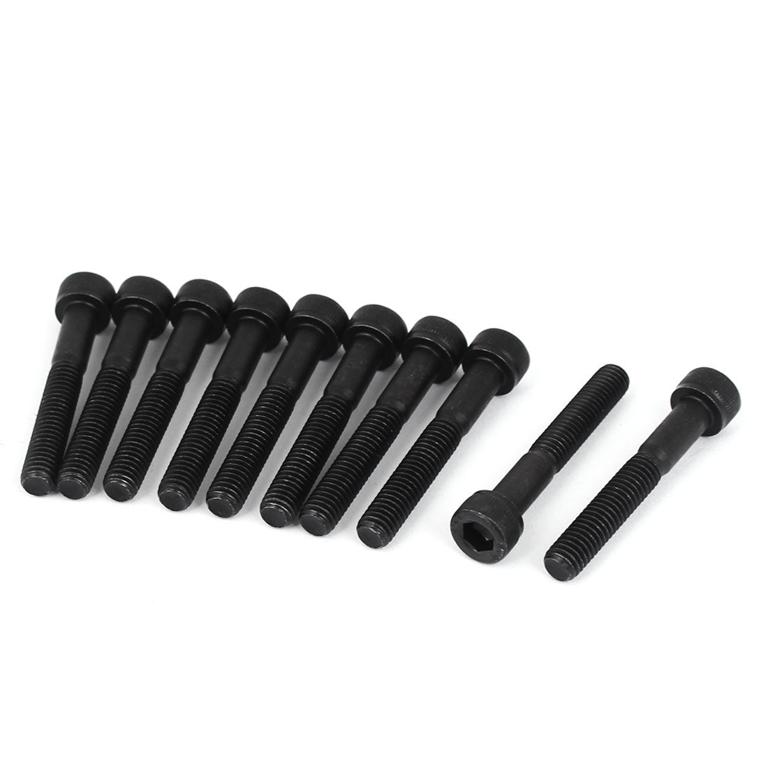 Harfington 10pcs 1mm Pitch M6 x 40mm Partially Threaded Hexagon Socket Head Cap Bolts