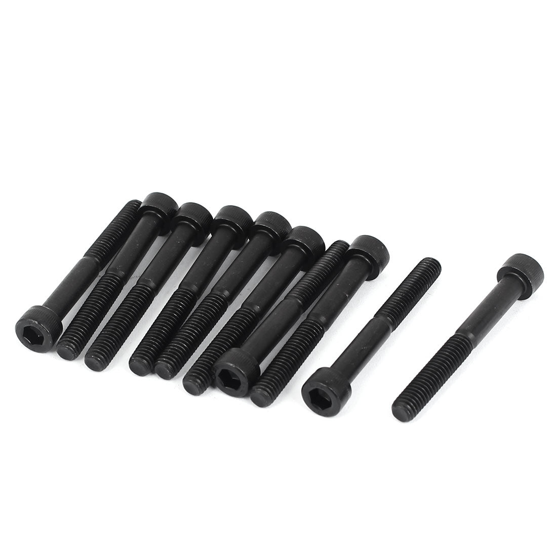 Harfington 10pcs M6 x 50mm 25mm Long Partially Threaded Hex Socket Key Cap Head Screws