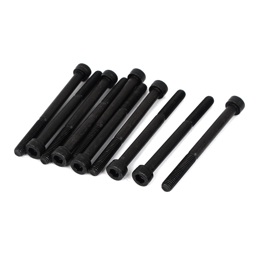 Harfington 10 Pcs M6 x 70mm Threaded 1mm Pitch Hex Socket Head Cap Screws Bolts